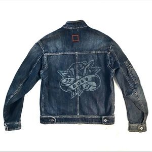 Hugo Boss Jean Jacket Cool Distressed Tattoo Look